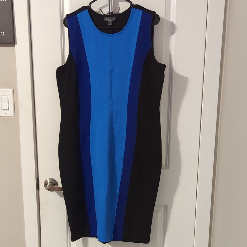 2 for $40 🩷 Blue and Black Sheath Dress - XL